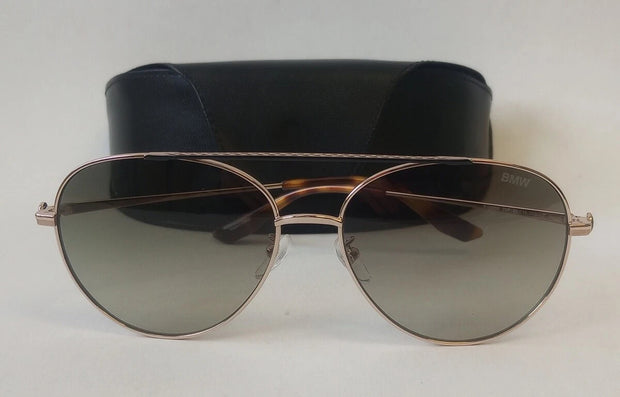 BMW BW0006 28P Men Sunglasses Avaitor Matte Black / Smoke Mirror/CH190