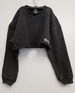 NEW Alphalete Women's Terry Oversize Crop Pullover Onyx (260778) Size M DA8a/24
