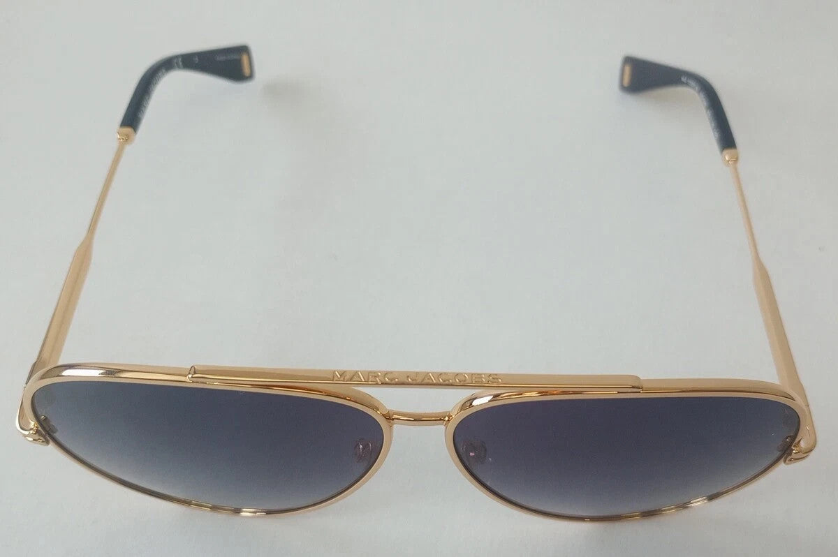 NEW MARC JACOBS Woman Yellow Gold-Tone Aviator Sunglasses MJ1007S 000190/CH92