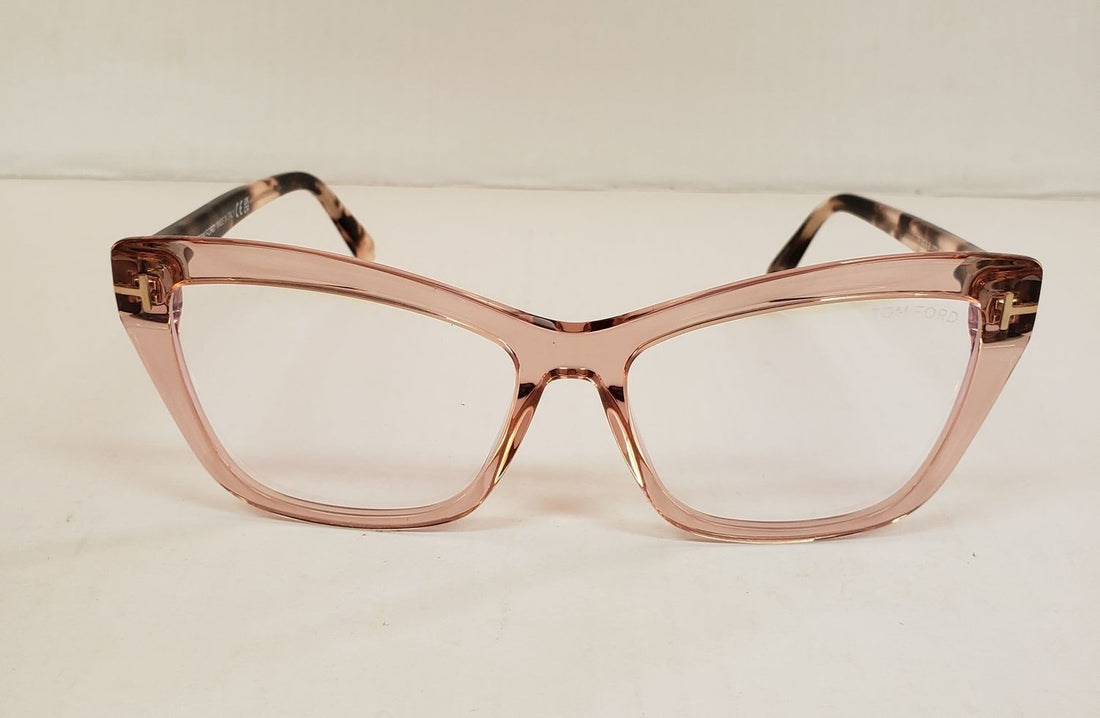 New Tom Ford TF5826-B 072 Clear Pink Plastic Eyeglasses Frame 55-16-140 DD3A/20