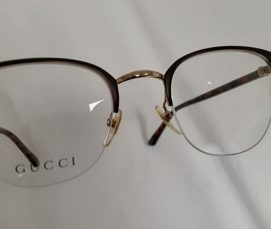 AUTHENTIC Gucci GG0020O 002 Women Eyewear Optical demo Lenses 49-21 Italy BB12