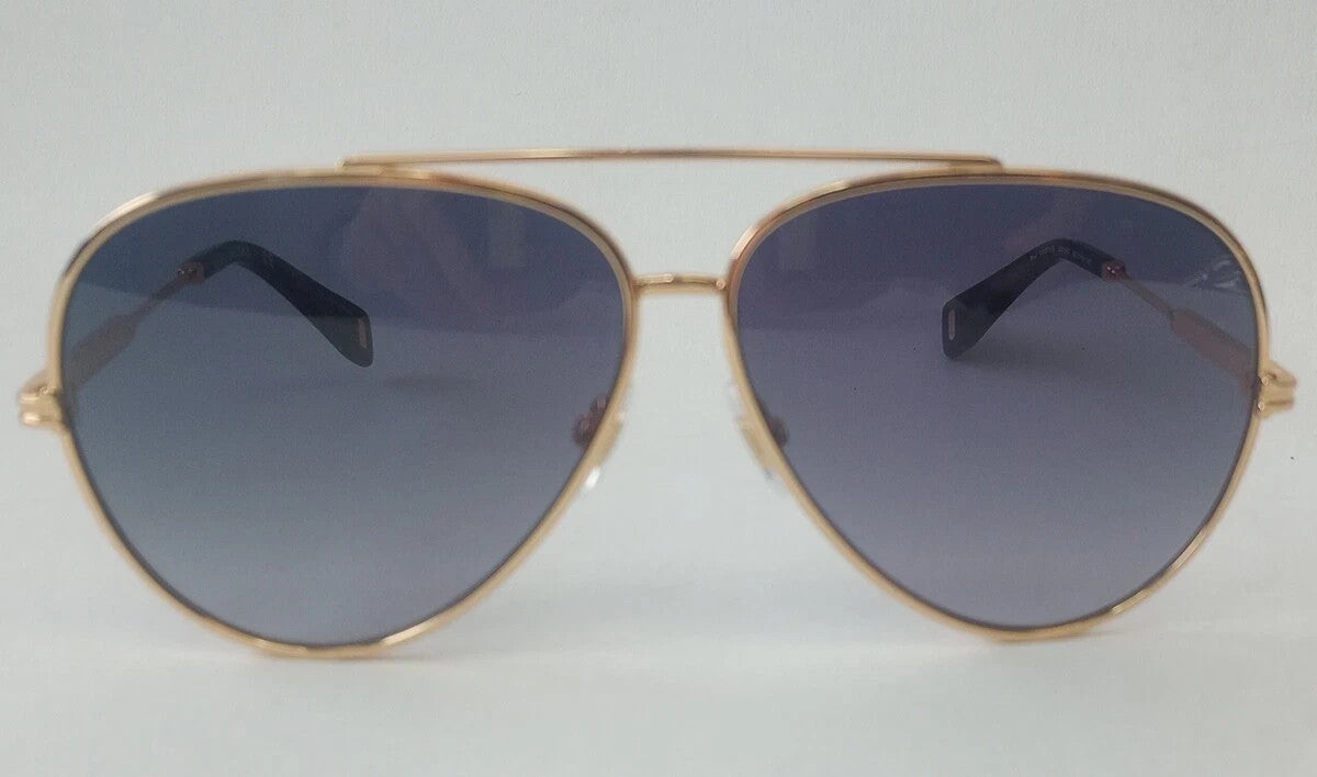 NEW MARC JACOBS Woman Yellow Gold-Tone Aviator Sunglasses MJ1007S 000190/CH91