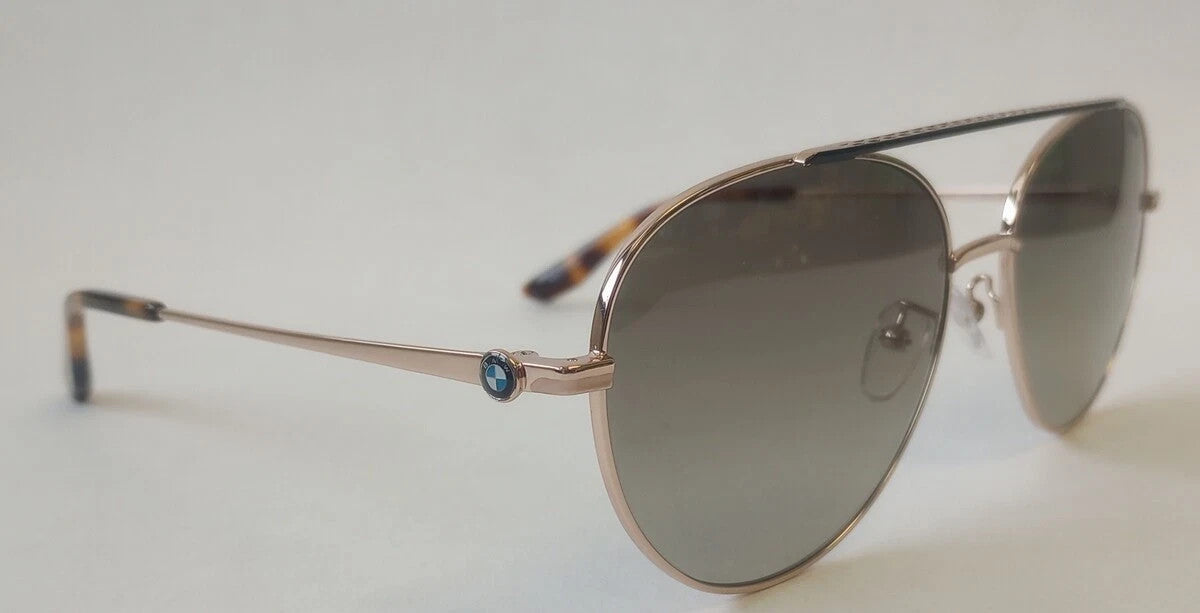 BMW BW0006 28P Men Sunglasses Avaitor Matte Black / Smoke Mirror/CH192