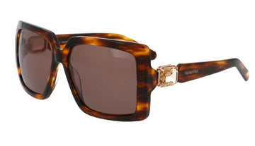 NEW Swarovski SK351 52E Havana Brown Women Sunglasses 56-14-140 /CH50