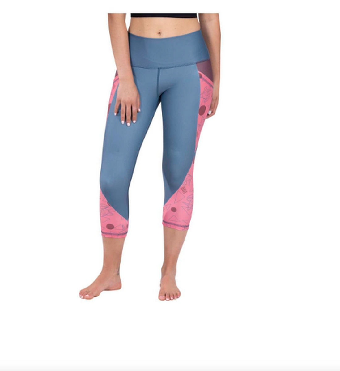 NEW Pokemon Porygon Geometry Grey/Purple3/4 Length Leggings  Size 3XL G22a/20