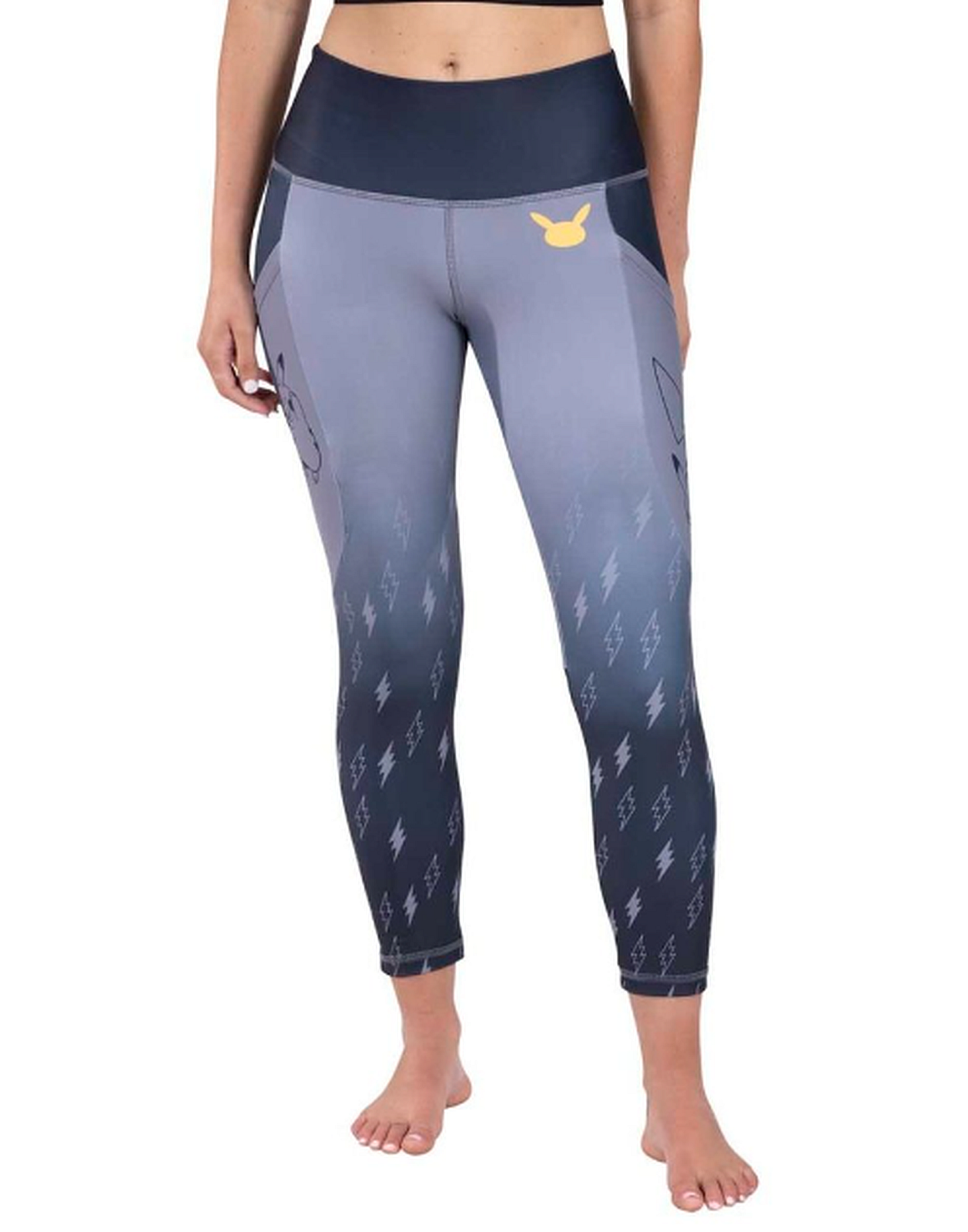 NEW Pokemon Pikachu Gray 7/8 Length Leggings Adult Size 2XL DA2a/20