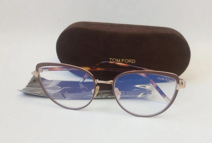 TOM FORD TF5741-B 55-17-140 OPTICAL FRAME EYEGLASSES ITALY BROWN CH121
