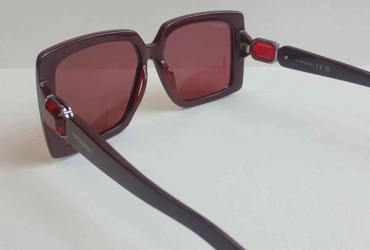 NEW Swarovski SK351 69S Burgundy Women Sunglasses 56-14-140 /CH75