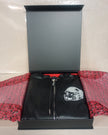NEW Jeff Hamilton Solid Black Leather Lined Hooded Jacket - Lions NFL /CH212