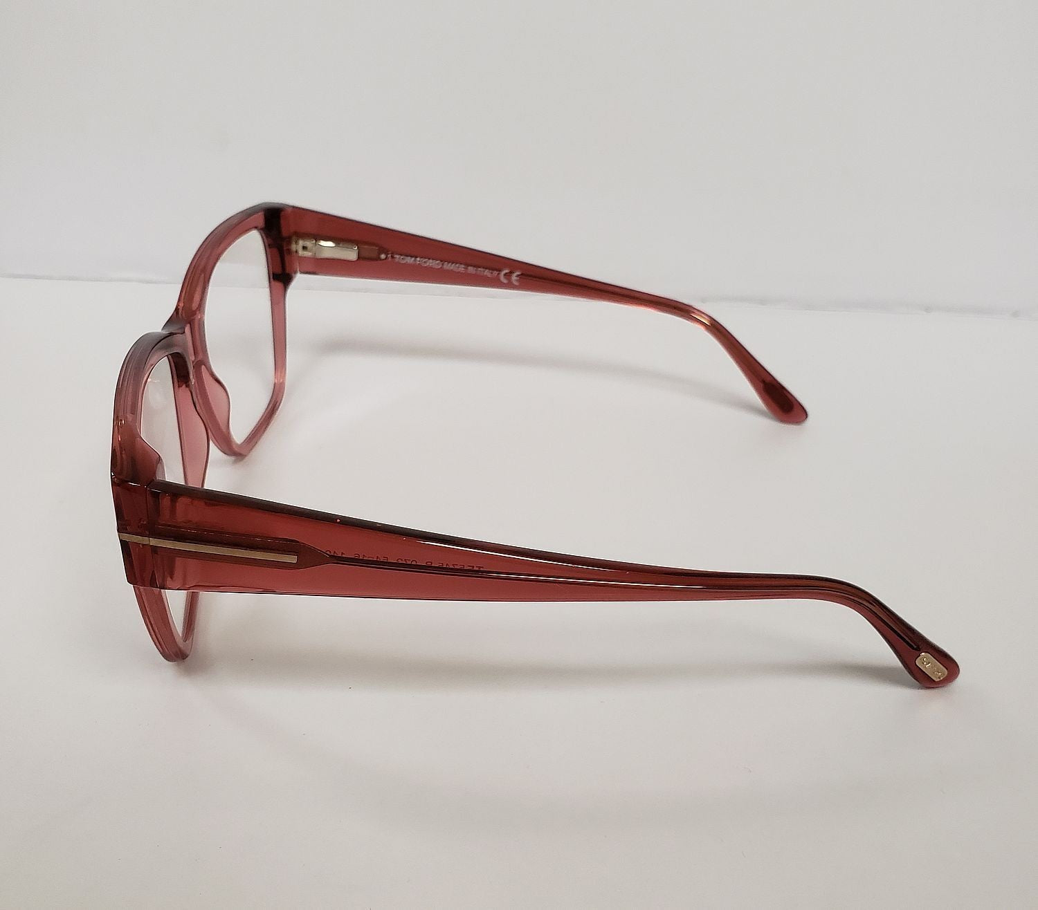 NEW TOM FORD TF 5745-B 072 TRANSPARENT PINK AUTHENTIC EYEGLASSES FRAMES G18A/22