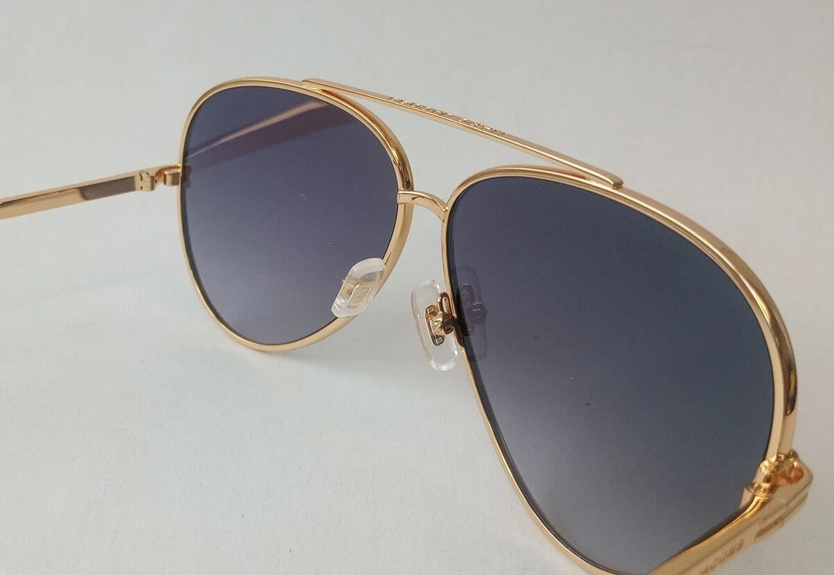 NEW MARC JACOBS Woman Yellow Gold-Tone Aviator Sunglasses MJ1007S 000190/CH95