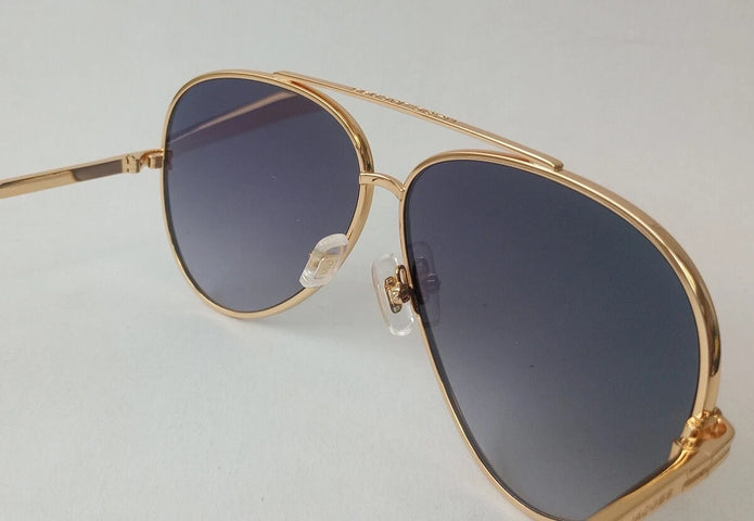 NEW MARC JACOBS Woman Yellow Gold-Tone Aviator Sunglasses MJ1007S 000190/CH95