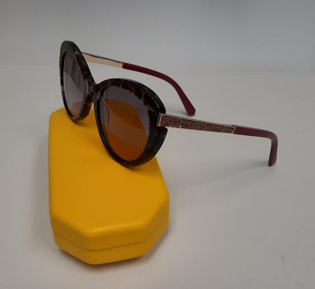 SWAROVSKI SK 327 55T Women Sunglasses Purple Havana Cat Eye Gradient G151