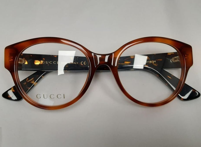 AUTHENTIC Gucci GG0099O 003 Havana Women Eyewear Optical 50-18 Italy / G141