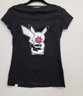 NEW Pokemon Pikachu Holding Flower Black Fitted Scoop T-Shirt size S G26a/23