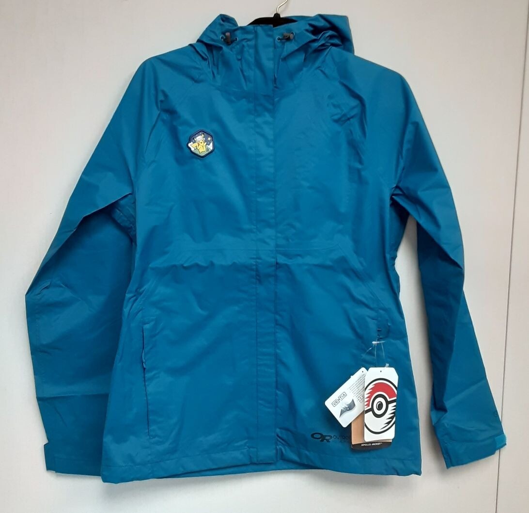 New Pokemon Center Apollo Outdoors Celestial Blue Rain Jacket  (M women) RA16/220