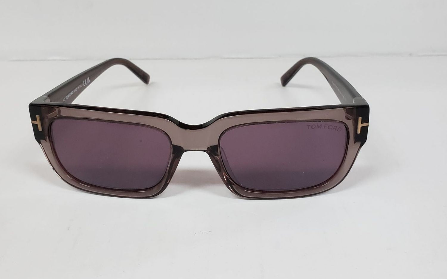TOM FORD EZRA TF1075 45U CRYSTAL BROWN/BORDEAUX LENS AUTHENTIC SUNGLASSES G1A/21