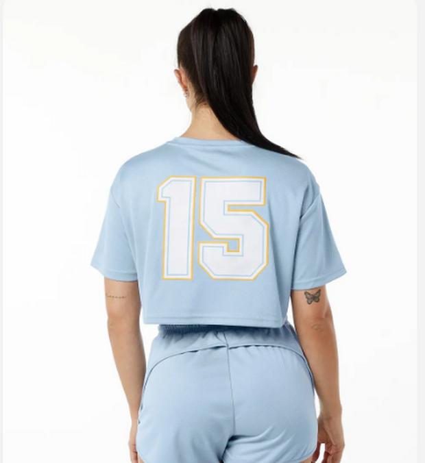 NEW Alphalete Women's Varsity Crop - Light Blue (792475) Size XXL G20a/21