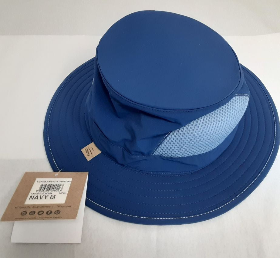Tilley Taf101 Airflo Algonquin Broad Brim Hat Size M Unisex Royal Blue BB13
