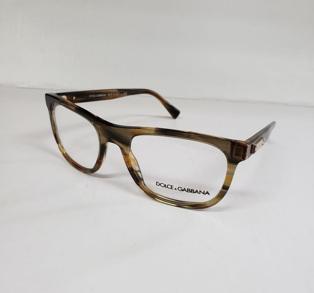 Dolce Gabbana DG 3257 3063 Crystal Striped Brown 54/19/145 Eyeglasses G8A/20