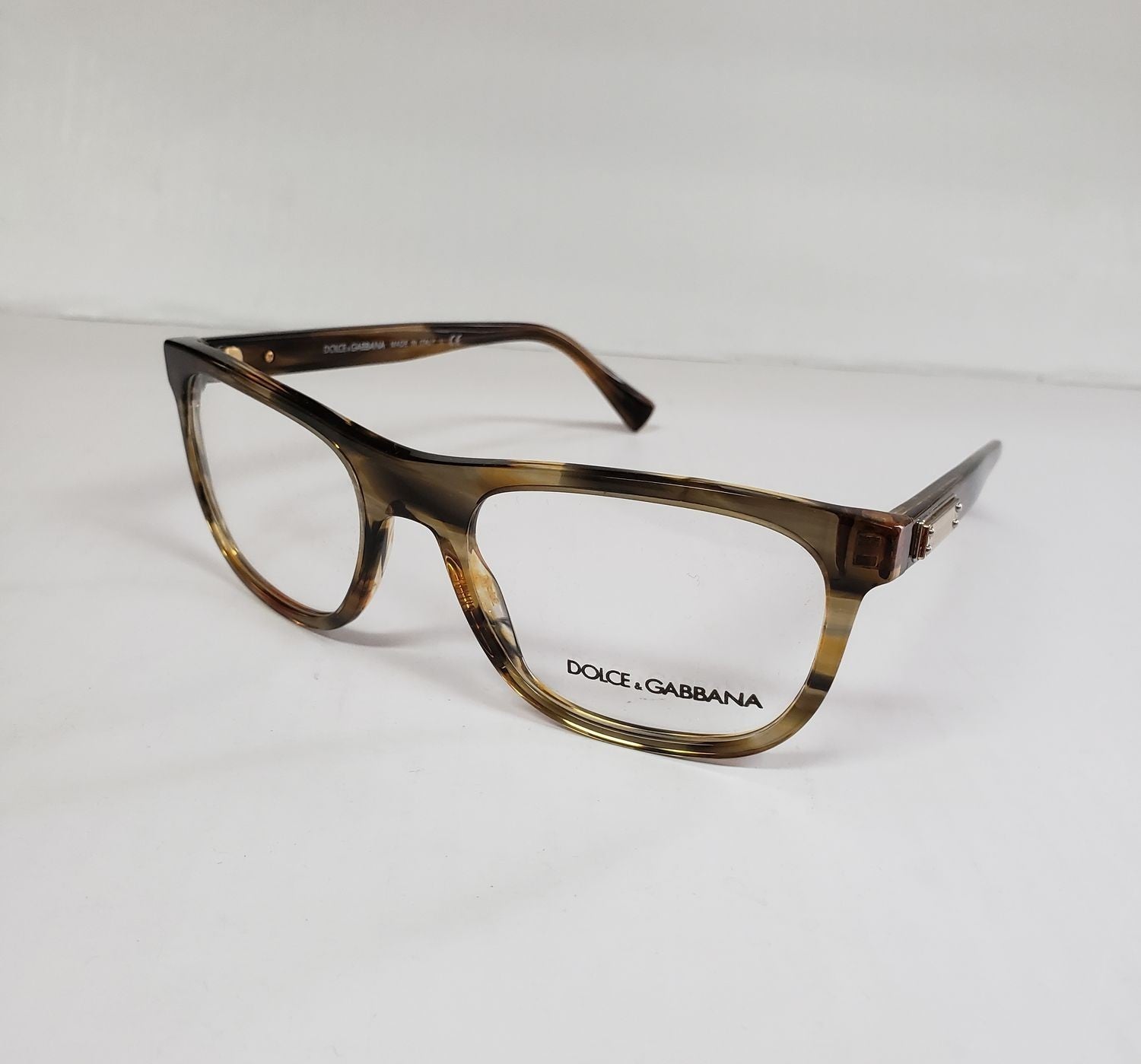Dolce Gabbana DG 3257 3063 Crystal Striped Brown 54/19/145 Eyeglasses G8A/20