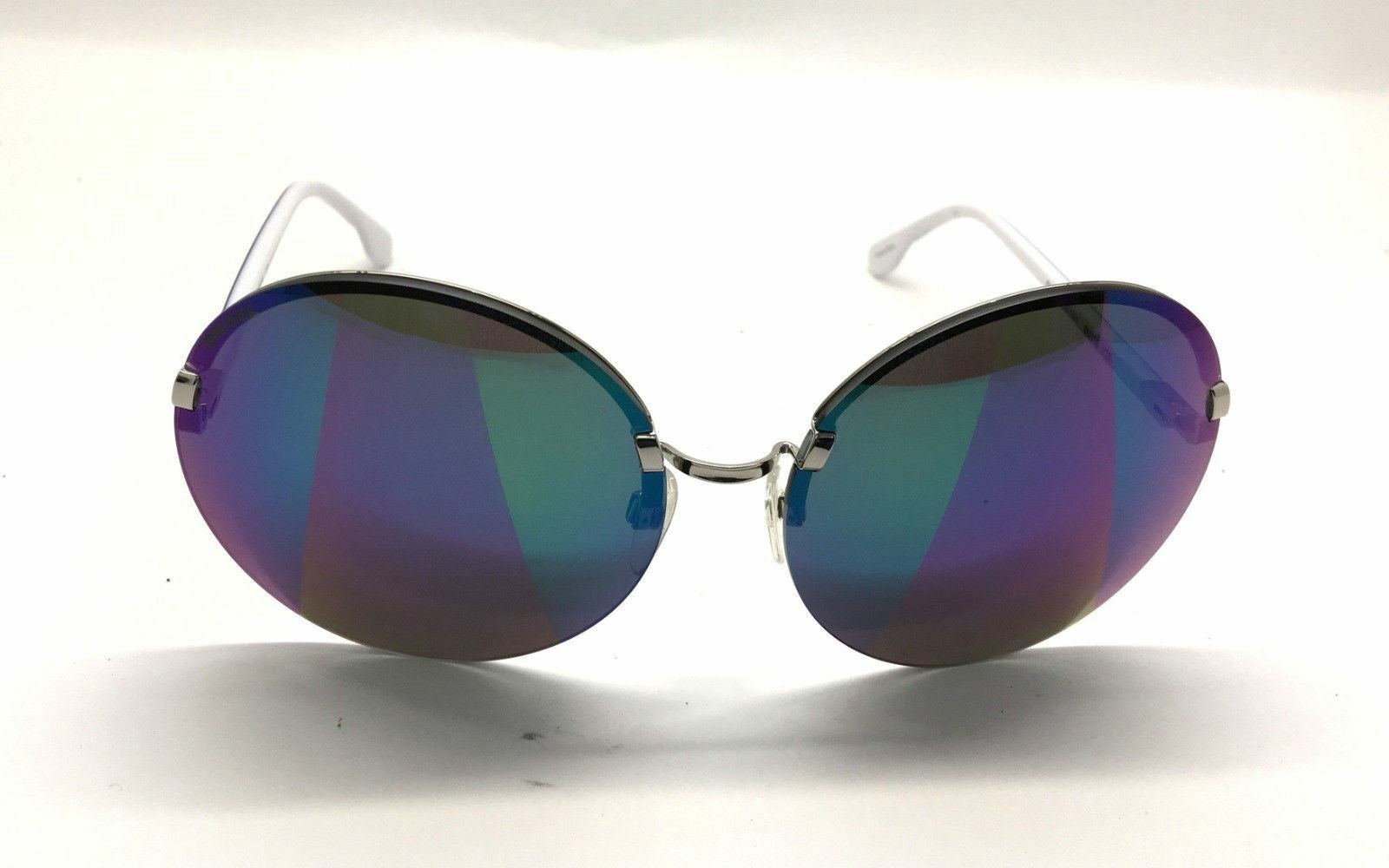 Diesel DL0001 16x Women Sunglasses Round Oversized Multicolor Mirrored BB82