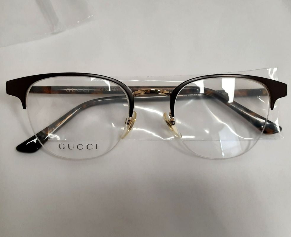 AUTHENTIC Gucci GG0020O 002 Women Eyewear Optical demo Lenses 49-21 Italy BB10