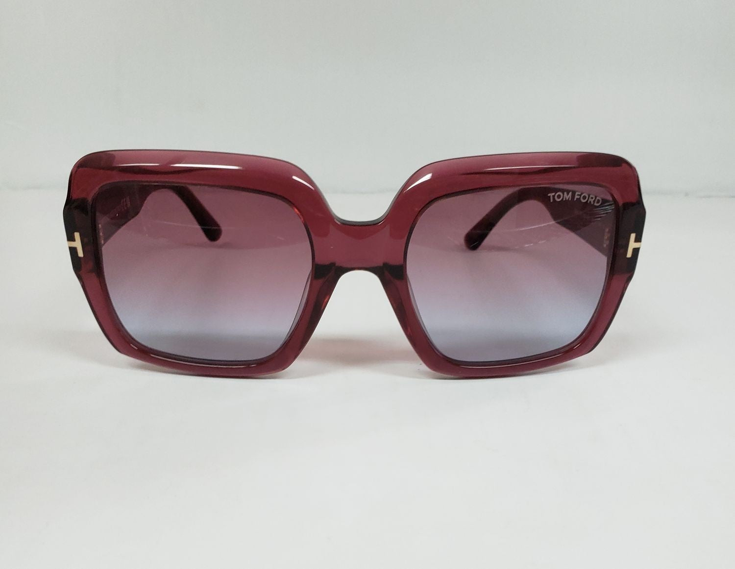NEW TOM FORD TF 1082 66Y TRANSPARENT BORDEAUX AUTHENTIC SUNGLASSES DD6A/24