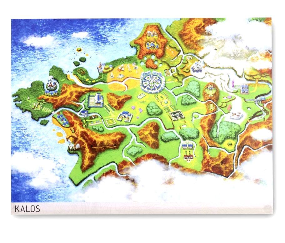 Pokemon Center Kalos Pokémon Region Maps Poster 24 in x 18 in New RA15/222