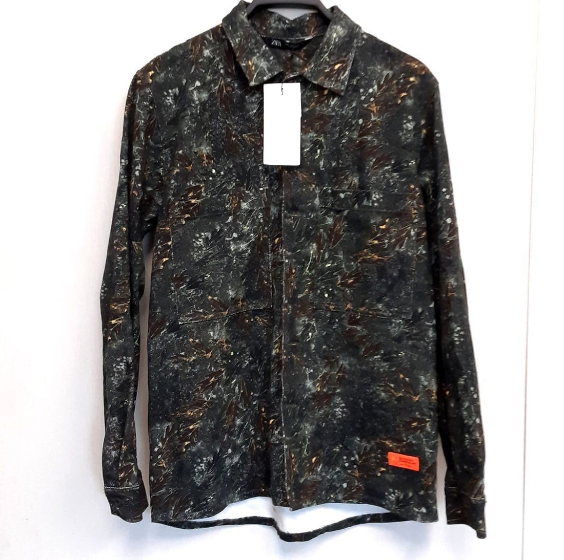 ZARA Man Jean Denim Outdoors Double pocket Relaxed cotton Jacket (Size M) BB100