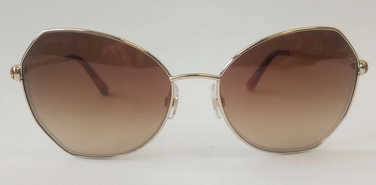 Swarovski SK0266 Sunglasses Shiny Rose Gold Gradient Lenses 57-17-135/CH94