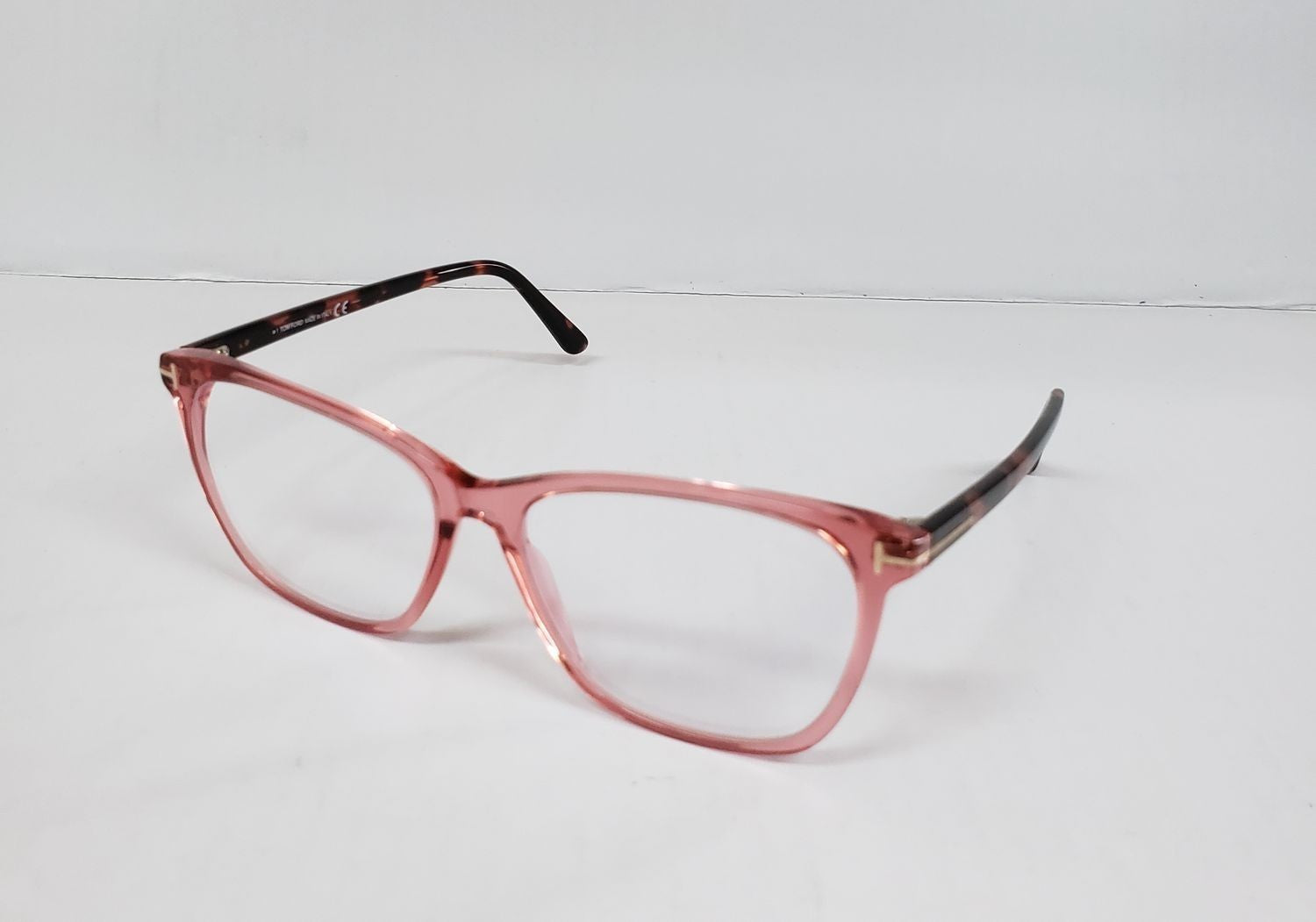 TOM FORD TF 5762 B 074 TRANSPARENT PINK AUTHENTIC EYEGLASSES FRAMES DD8a/20