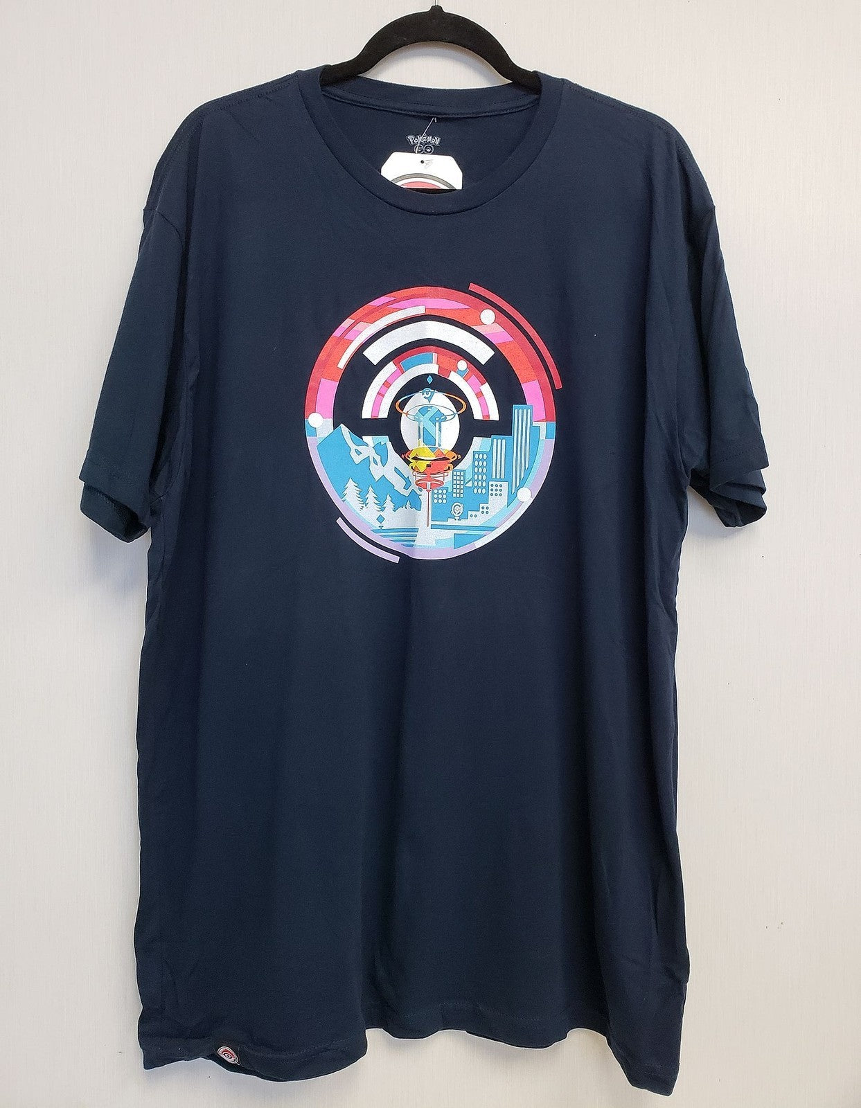 NEW Pokemon GO Fest 2021 Navy Relaxed Fit Crew Neck T-Shirt Adult size XL DA8a/22