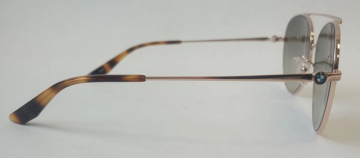 BMW BW0006 28P Men Sunglasses Avaitor Matte Black / Smoke Mirror/CH193