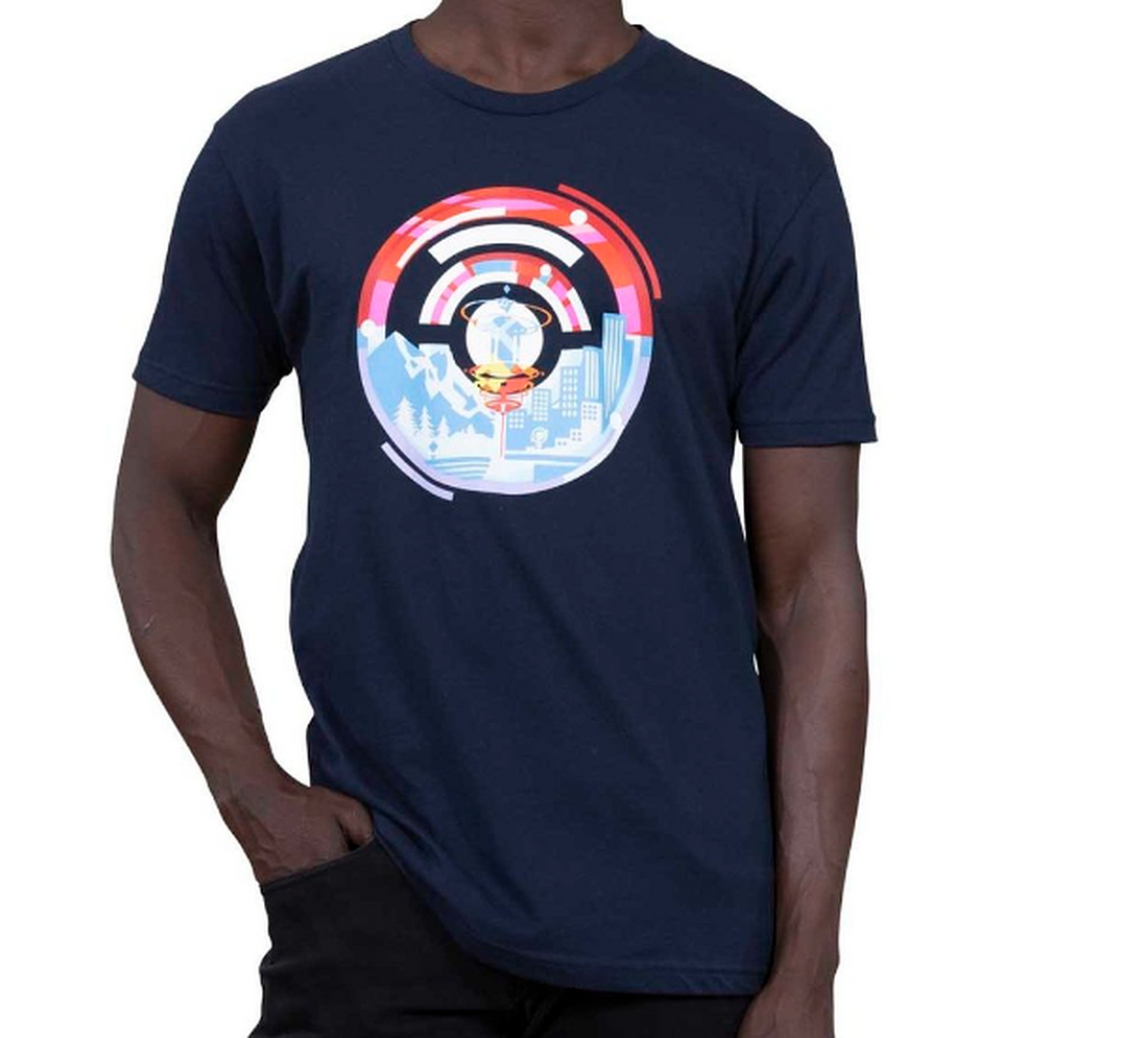 NEW Pokemon GO Fest 2021 Navy Relaxed Fit Crew Neck T-Shirt Adult size 3XL G29a0
