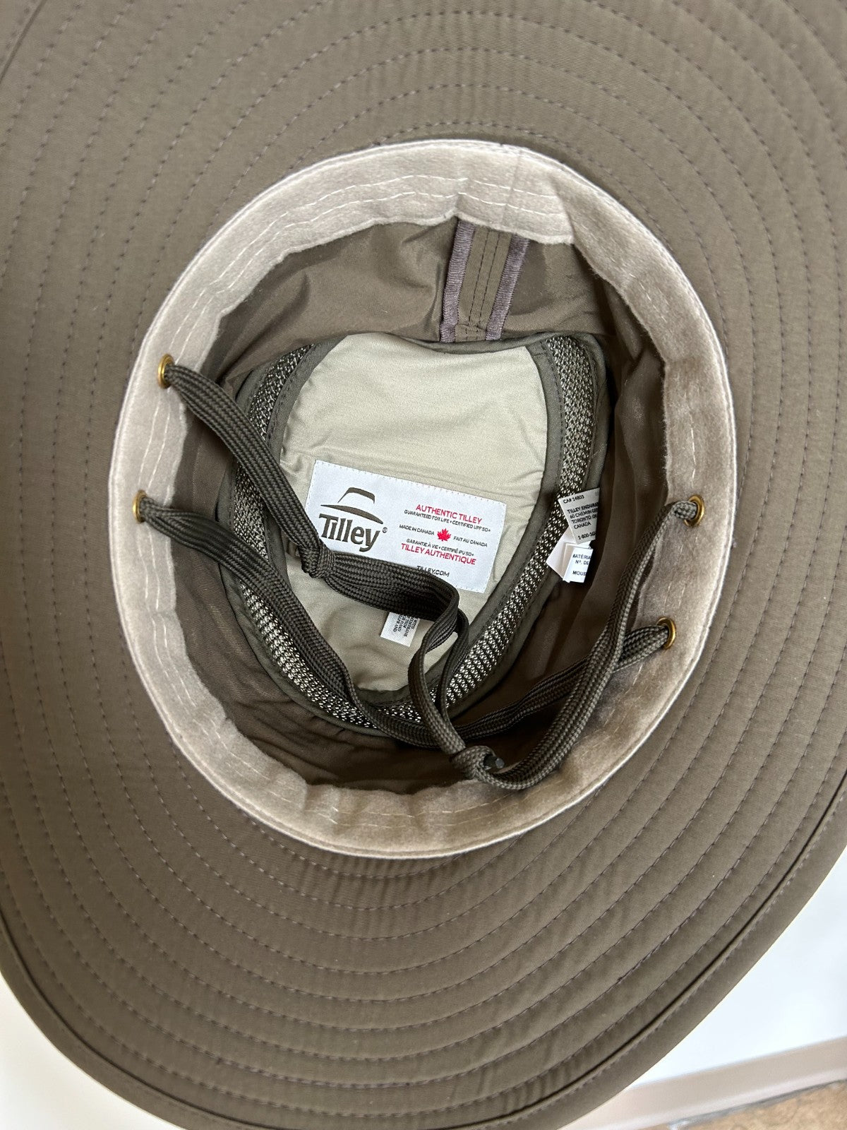 New Origial Tilley Airflo LTM6 OLIVE Boarder Hat UPF 50+ Vented  Size LG 7 3/85