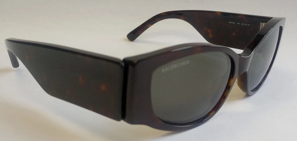 NEW BALENCIAGA BB0258S 008 56-18-145 BROWN HAVANA Women SUNGLASSES CH227