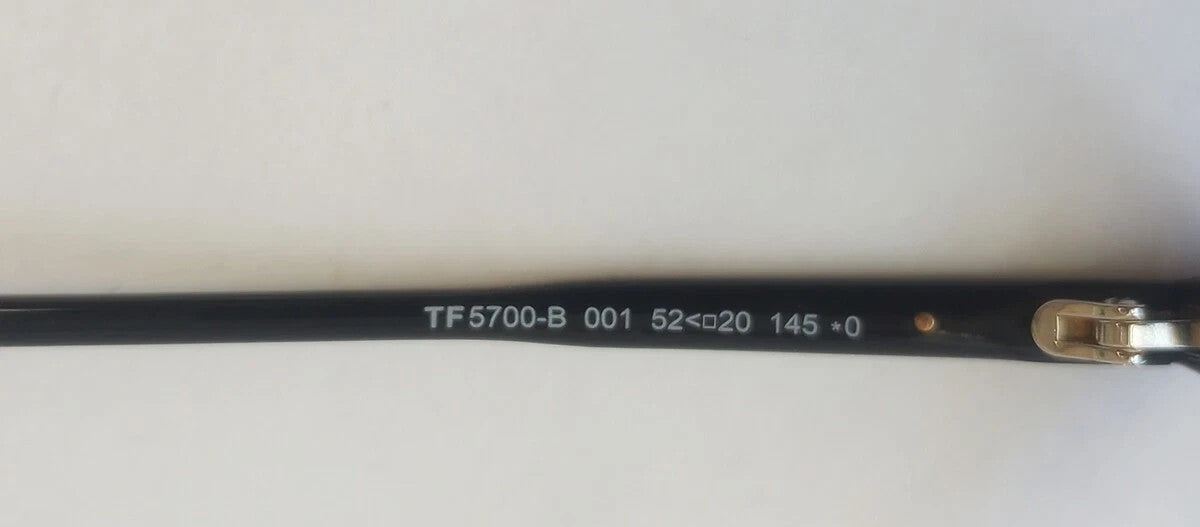 TOM FORD TF5700-B 52-20-145 OPTICAL FRAME EYEGLASSES ITALY BLACK CH95