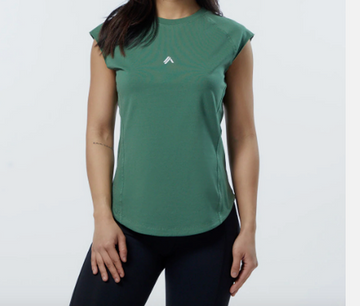 NEW Alphalete Women's Velocity Tee Luxury Green (283609) Size M G1a/20