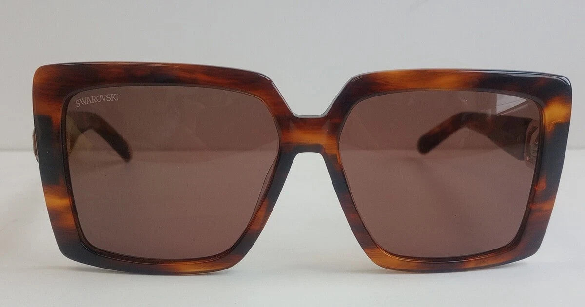 NEW Swarovski SK351 52E Havana Brown Women Sunglasses 56-14-140 /CH52