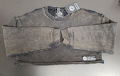 NEW Alphalete Women's Terry Oversize Crop Pullover Onyx (260778) Size M DA8a/25