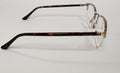 New GUCCI GG0020O 002 Brown/Gold Unisex Round Half Rim Eyeglasses FRAMES G10A/22