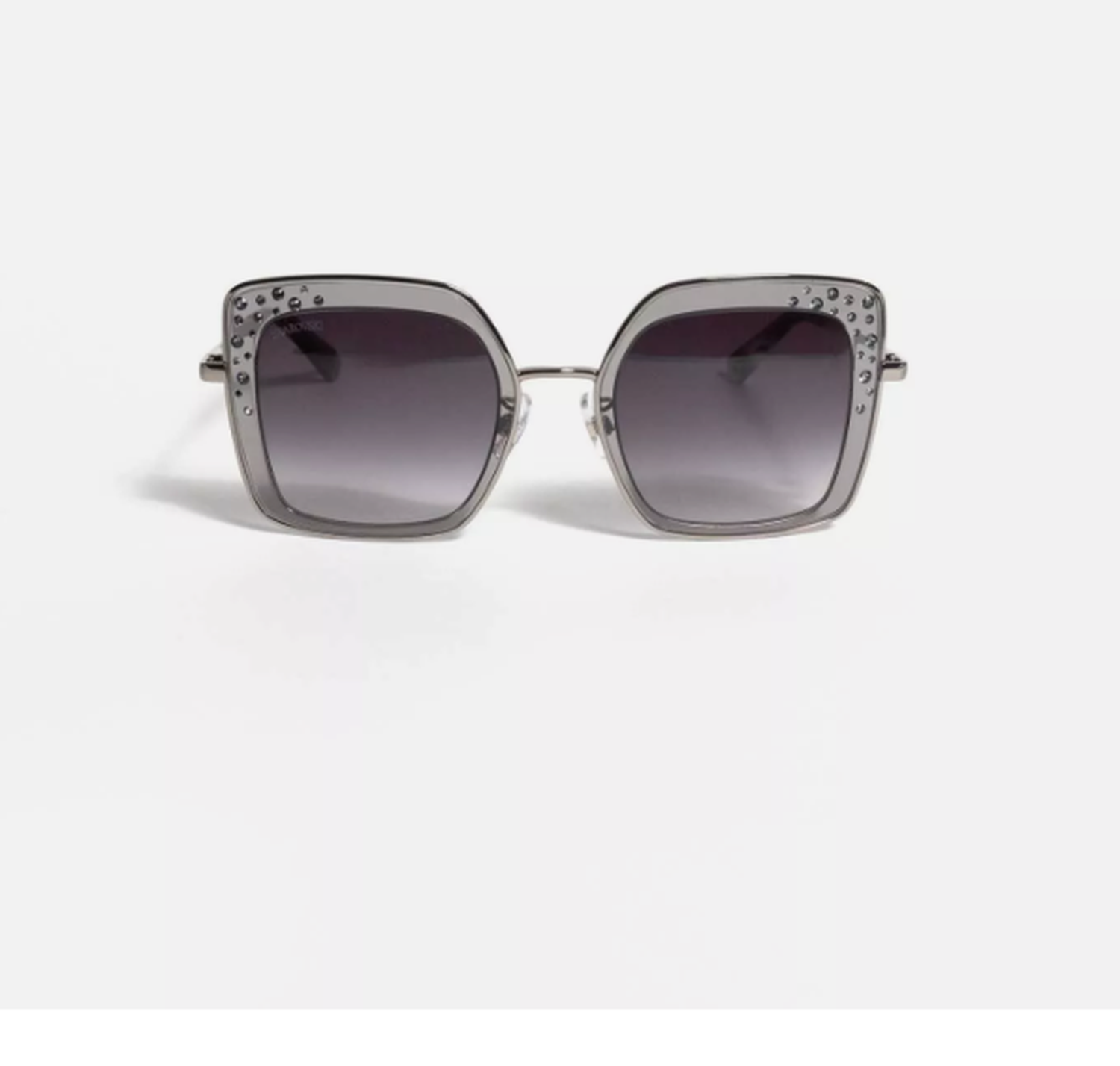 SWAROVSKI SK 324H 20B Silver Metal Gradient Grey Brown Lens Sunglasses G10a/20