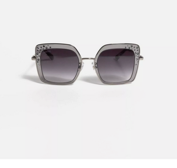 SWAROVSKI SK 324H 20B Silver Metal Gradient Grey Brown Lens Sunglasses G10a/20