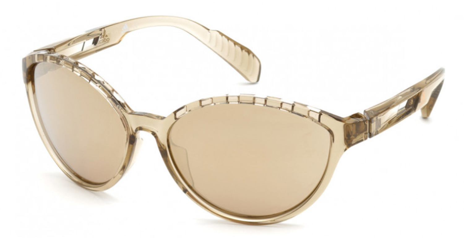 NEW Adidas SP0012 45G Brown Gold Mirror Sunglasses W/CASE G3A/20