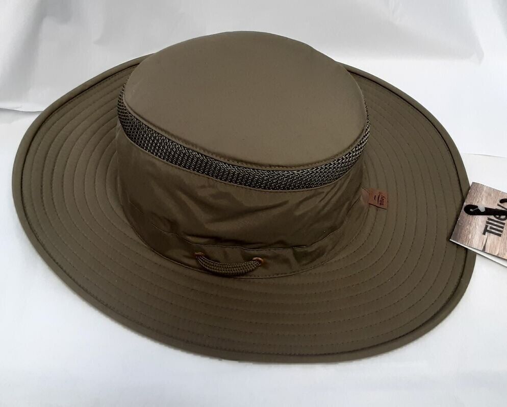 New Origial Tilley Airflo LTM6 OLIVE Boarder Hat UPF 50+ Vented  Size LG 7 3/81