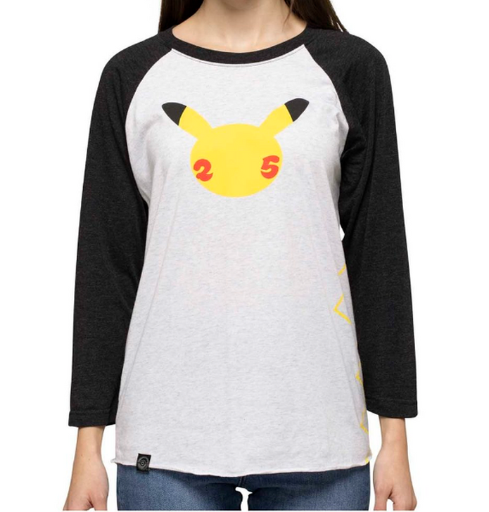 NEW Pokemon Center Celebration Raglan Shirt 25th Anniversary size S G16a/21