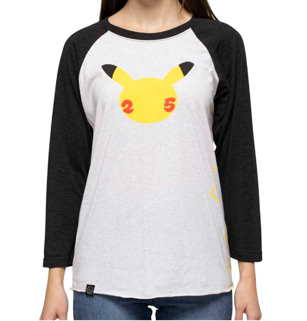 NEW Pokemon Center Celebration Raglan Shirt 25th Anniversary size S G16a/21