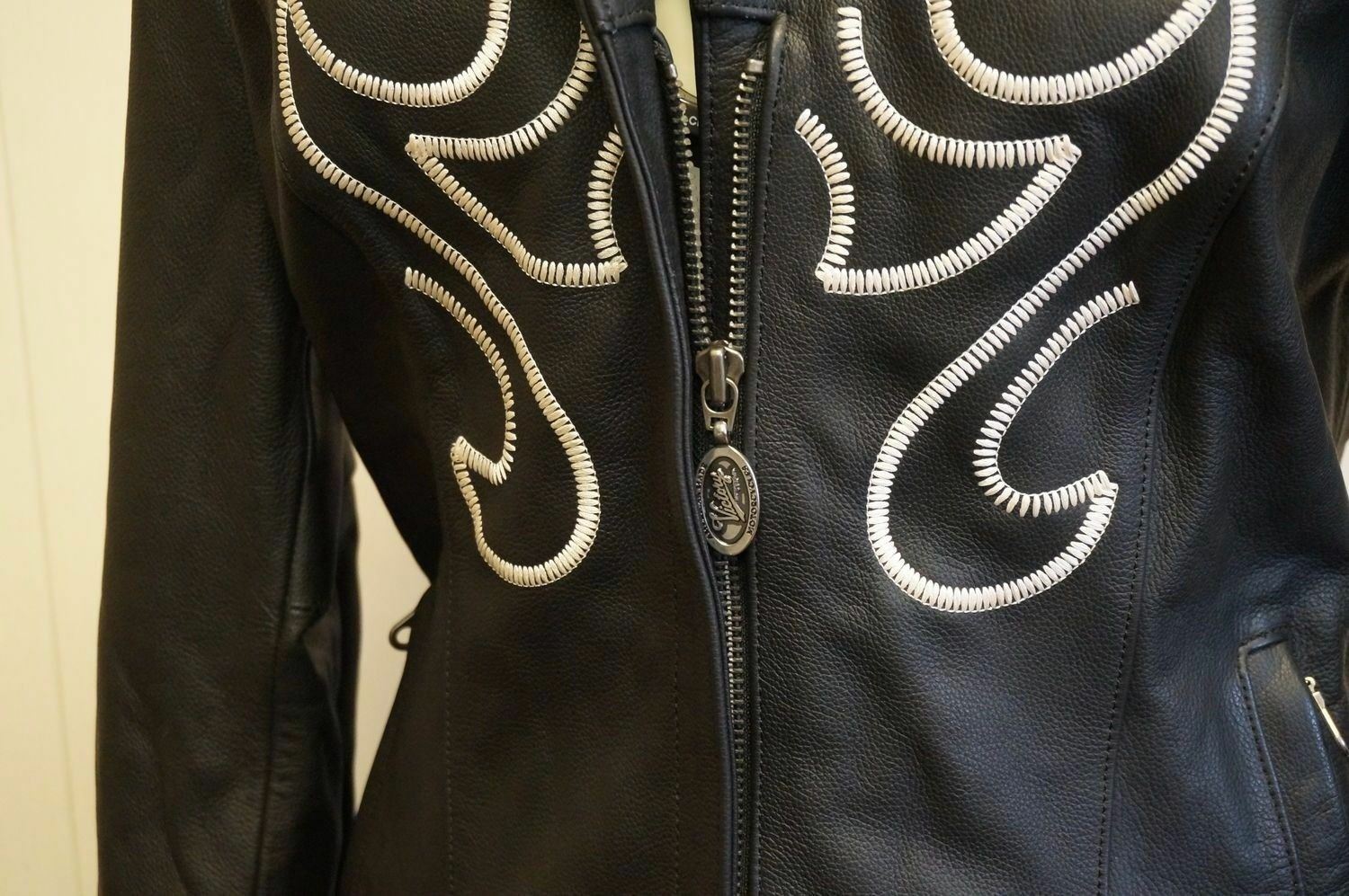 VICTORY CLASSIC WOMEN'S MOTORCYCLE POLARIS  JACKET LEATHER   NEW /Size - L5