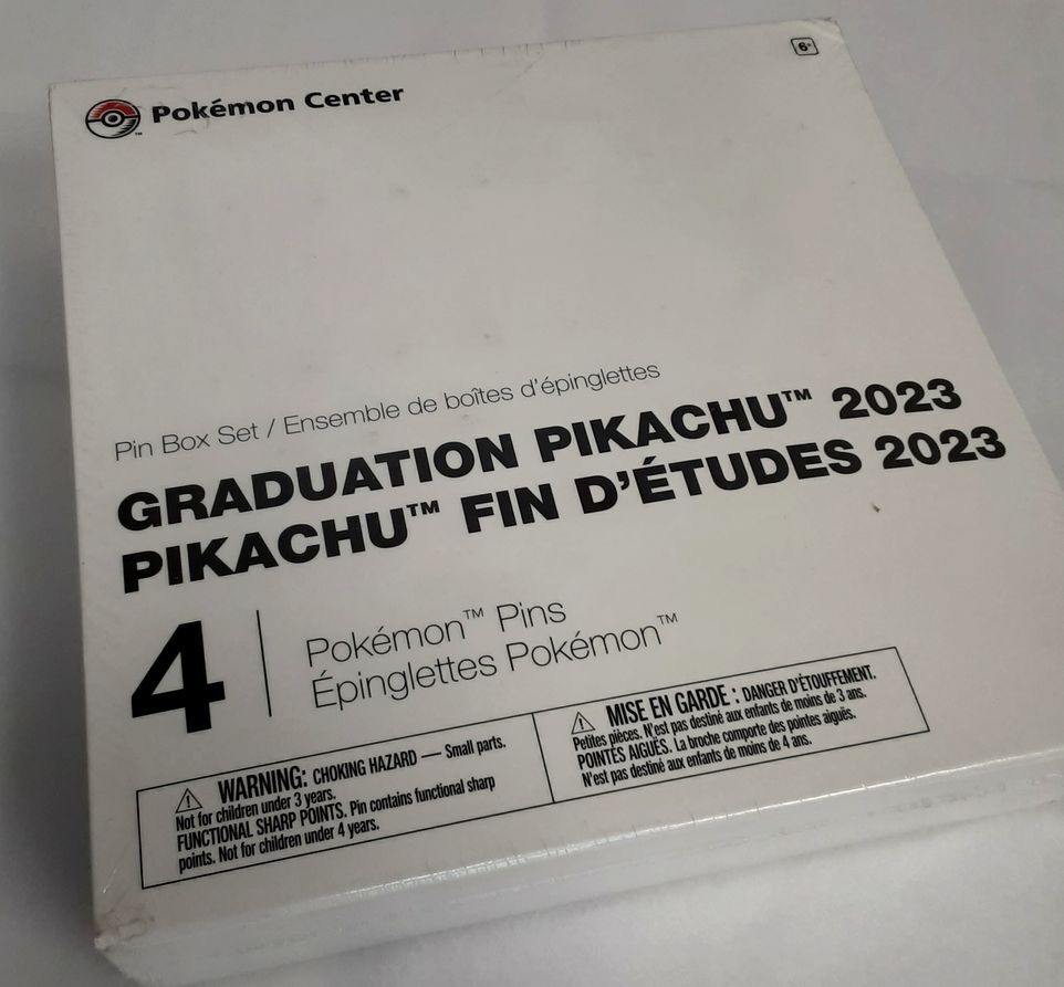 Pokemon Center Graduation Pikachu 2023 Pokémon Pin Box Set (4-Pack)RA18/220